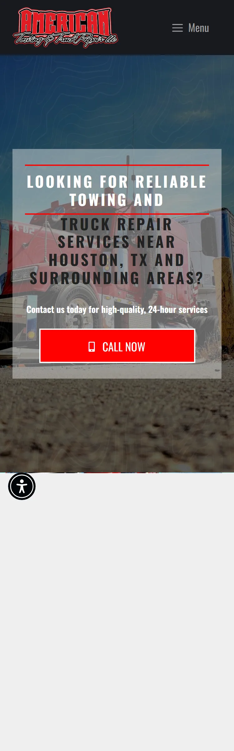 American Towing website, scored 28/120